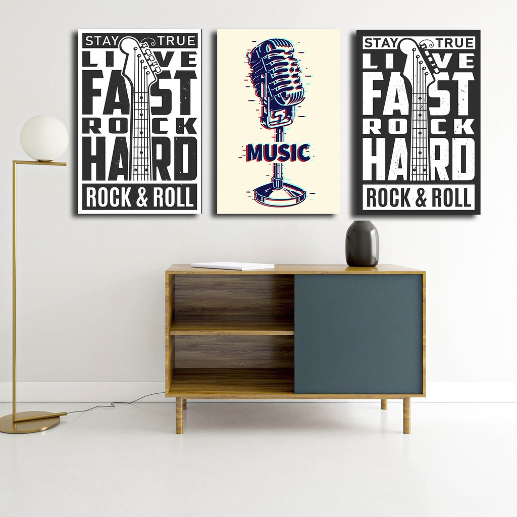 HIASAN DINDING MUSIK 20X30 CM SEPASANG KAMAR DEKORASI RUMAH WALL DECOR MUSIC MUSIK