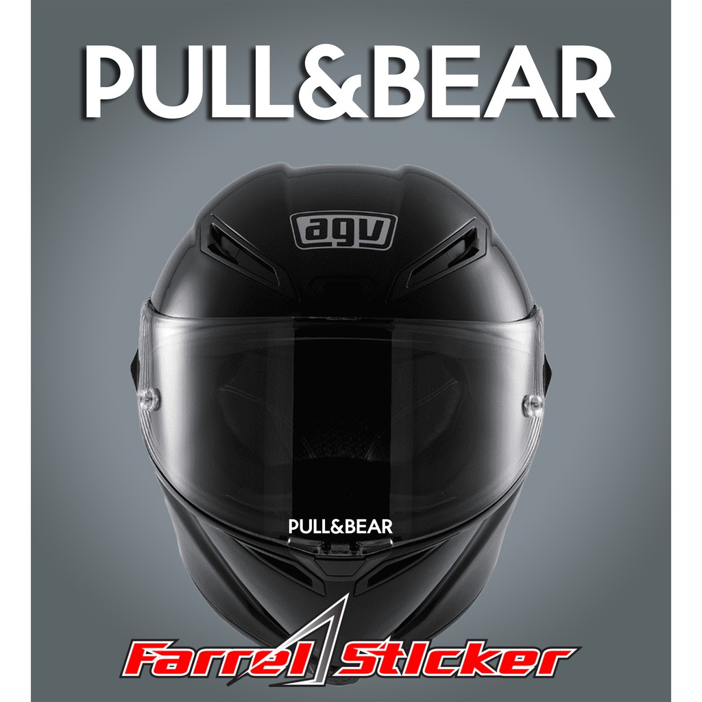 Stiker visor helm sticker PULL&amp;BEAR