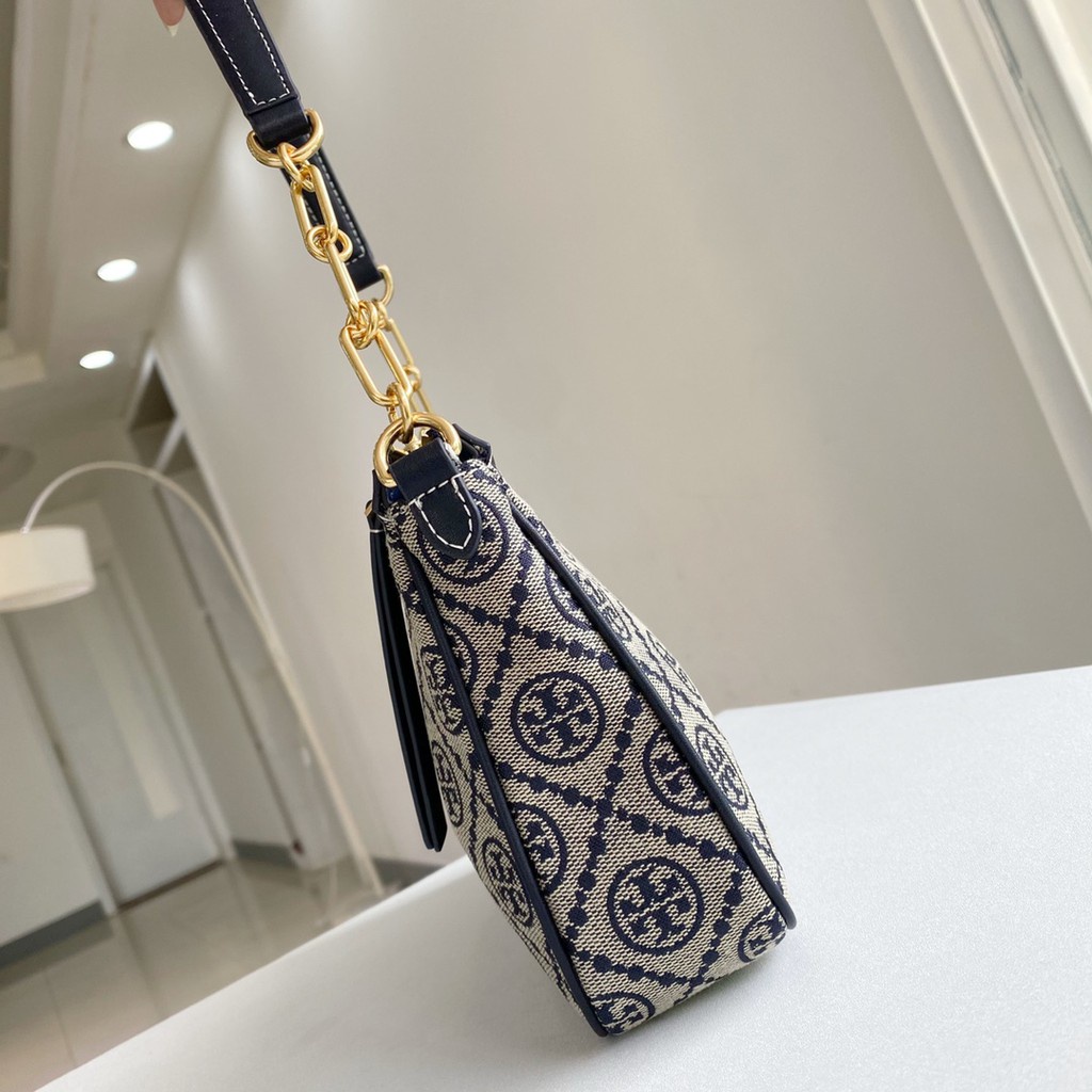 Original TB Monogram Jacquard Zip Studio Bag 85137