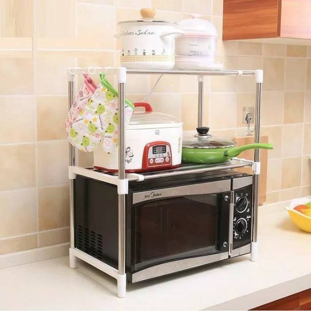 EM  Rak Microwave Storage Rack Serbaguna