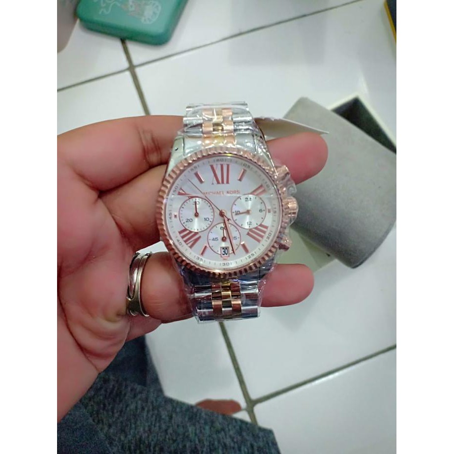 HOT JAM ANALOG JAM TANGAN COUPLE● MK ROLEX 3 TONE SALE