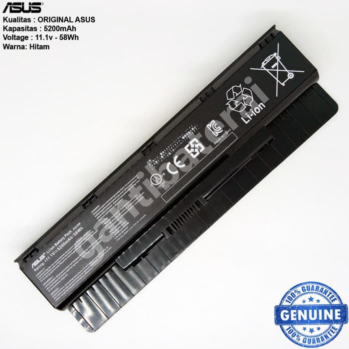 Original Baterai ASUS N46, N56, N76, N76, R500N, F45A, F55, A32-N56