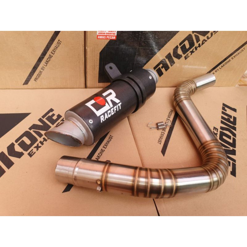 KNALPOT RACING RACEFIT CARBON MID PIPE SLIP ON KTM DUKE200 DUKE 250 200 KTM 250 RC 250 NEW AND OLD