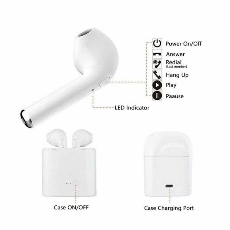 EARPHONE BLUETOOTH I7S TWS V5.0+EDR-2
