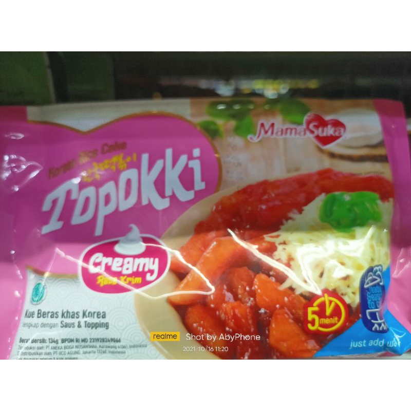 

MamaSuka Snack Topokki Tteobokki Korea Instan Halal 134 gram Pedas/Original/Creamy