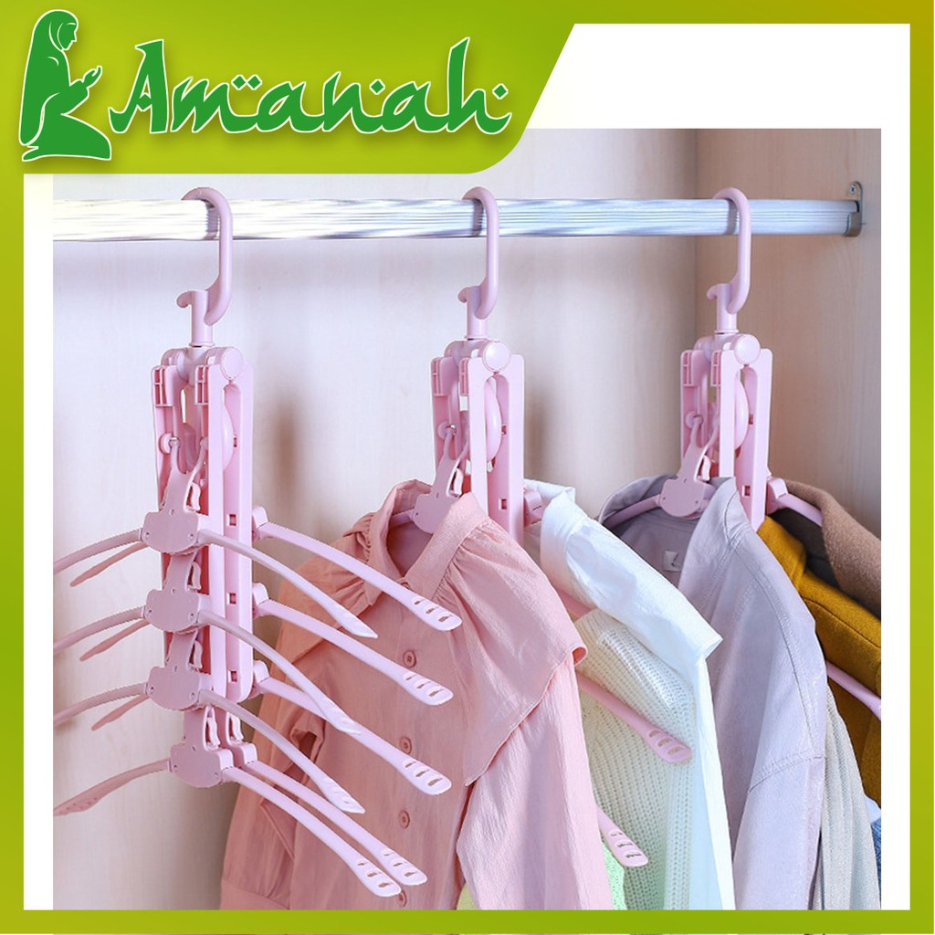 AS909 Gantungan Baju Lipat 8 in 1 / Hanger Lipat 8 in 1 Serbaguna