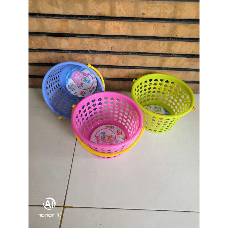 SUNLIFE Keranjang bulat Mini Plastik /Keranjang Sabun /Mini Basket