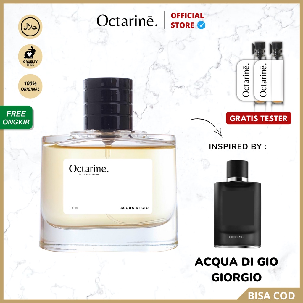 Octarine - Parfum Pria Tahan Lama Aroma Maskulin Elegant Inspired By ACQUA DI GIO | Parfume Perfume Farfum Pria Wanita Minyak Wangi Cewek Cowok Murah Original