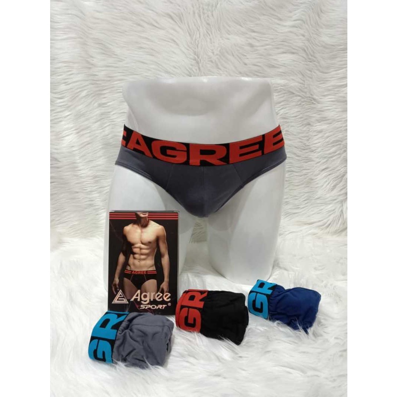 3pcs CD Agree 2317 Pria Dewasa | Celana Dalam Agree Karet Boxer | CD Pria | Open Sorx