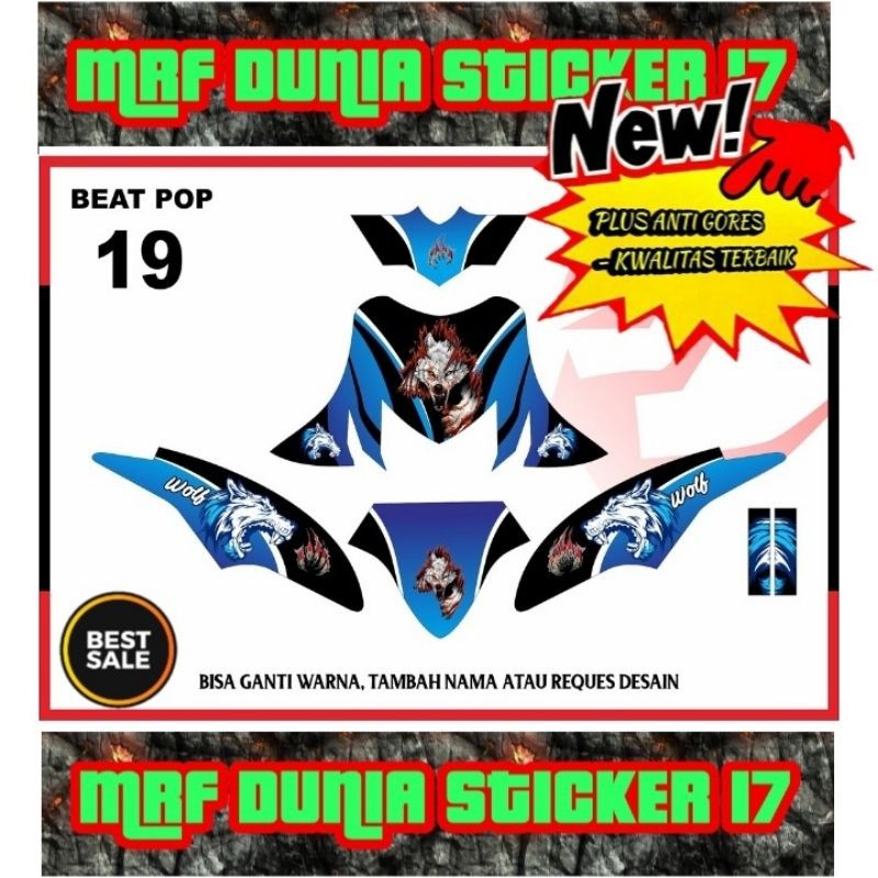 sticker dekal beat pop full body decal beat pop stiker  beat pop motor beat pop full body 19