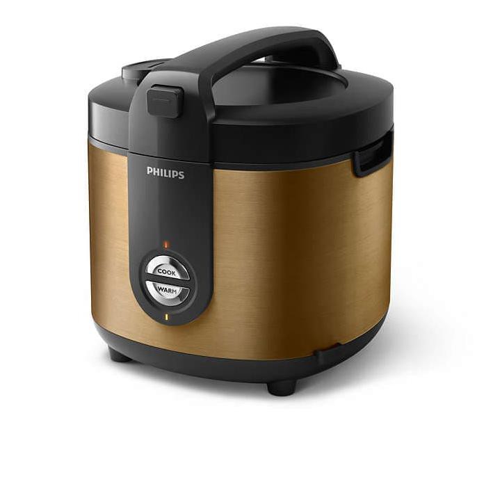 PHILIPS Rice Cooker Stainless 2 Liter - HD3132 - Emas