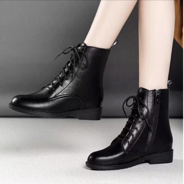 BT54 SEPATU BOOTS IMPORT WANITA KOREA BRITISH INGGRIS PERANCIS ZIPPER VELVET HANGAT