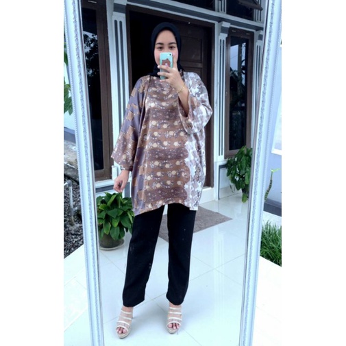 CHARMA BROWN OVERSIZE // DIOR SILK // KULOT // ATASAN // FORMAL //TUNIK