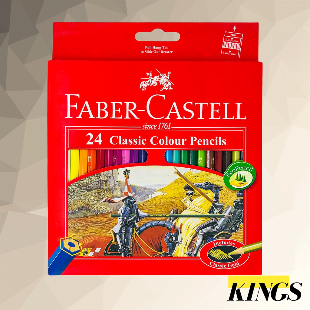 

Faber-Castell Classic Colour Pencils / Pensil Warna 24 Warna Large 115854