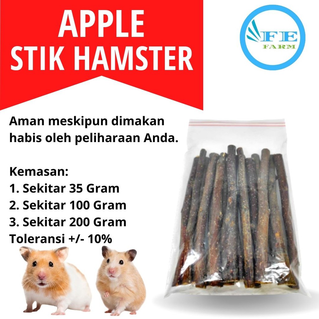 Apple Stick Natural Chew - Perawatan Gigi Kelinci Hamster Chinchilla FEFARM