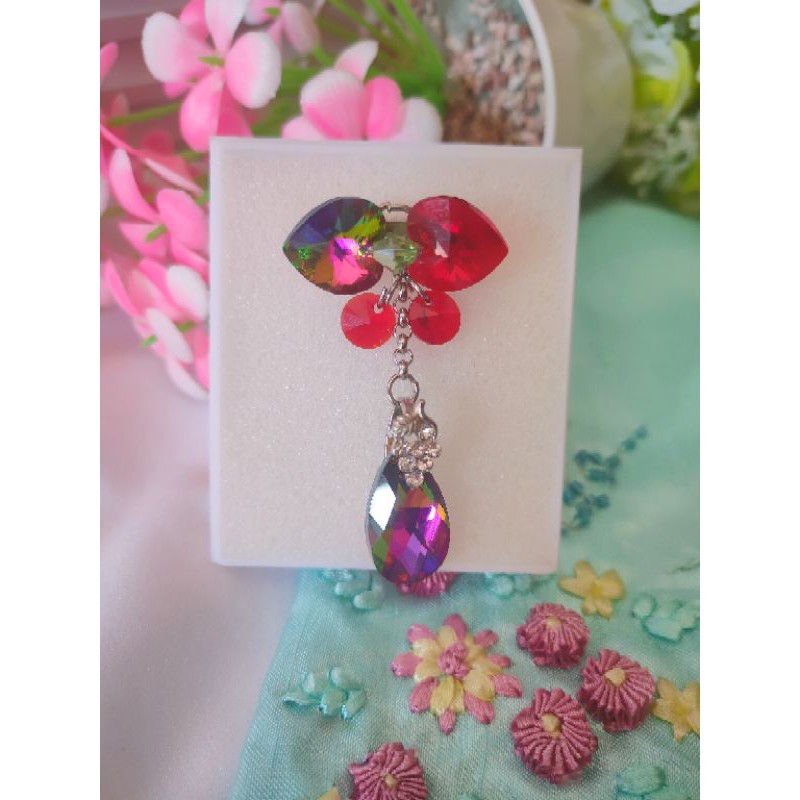 Bros swarovski Bros premium Bros dagu Bros crystal Bros murah peniti Bros swarovski swarosky