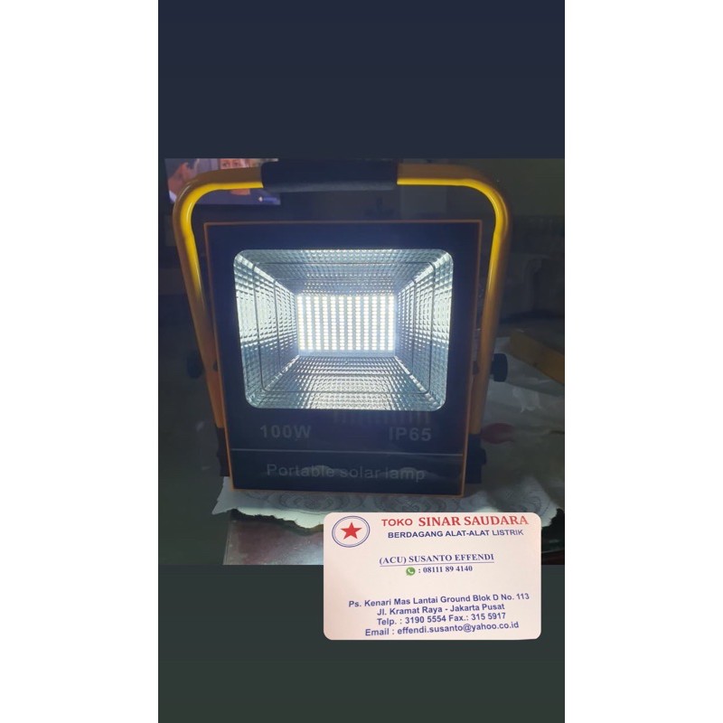 Lampu Sorot led 50Watt solar panel tenaga surya 50W
