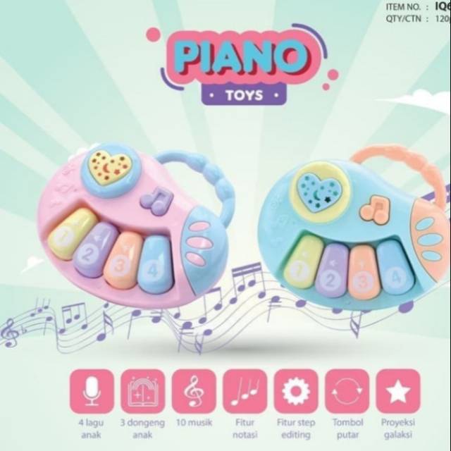 IQ ANGEL Baby Piano Mainan Piano Bayi Musik Lampu Baby Toys