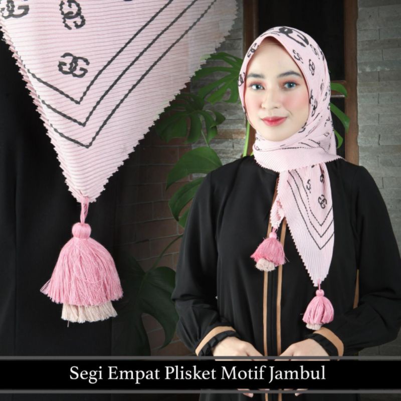 hijab segiempat plisket jambul by oskara azara