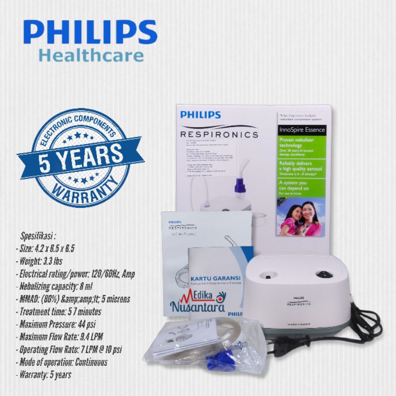 Nebulizer compressor Original Philips Innospire Essence / Alat Uap Inhalasi Philips Respironics Essence