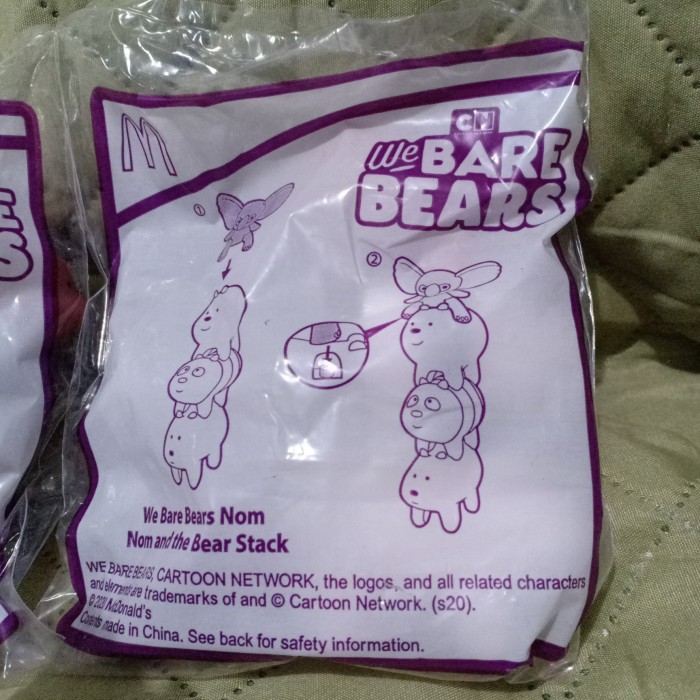 We bare bears bear nom nom nomnom and the bear stack mcd happy meal