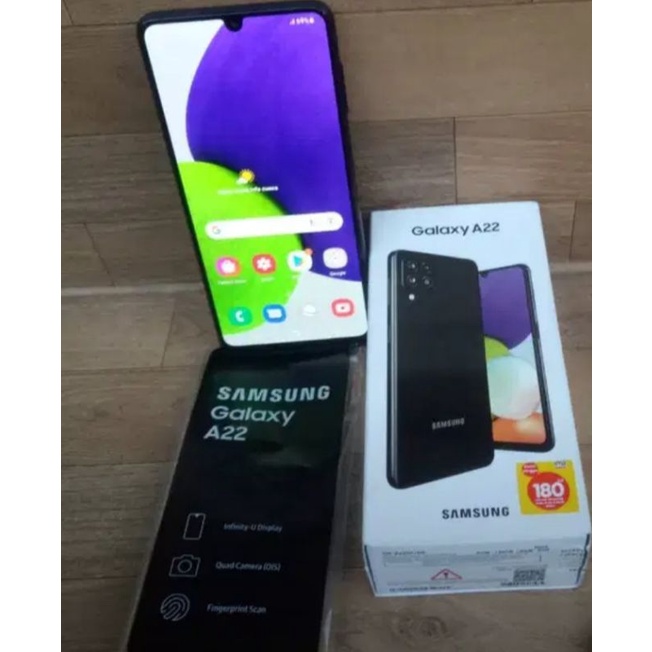 Samsung galaxy a22 Ram 6 128gb second seken bekas murah lengkap