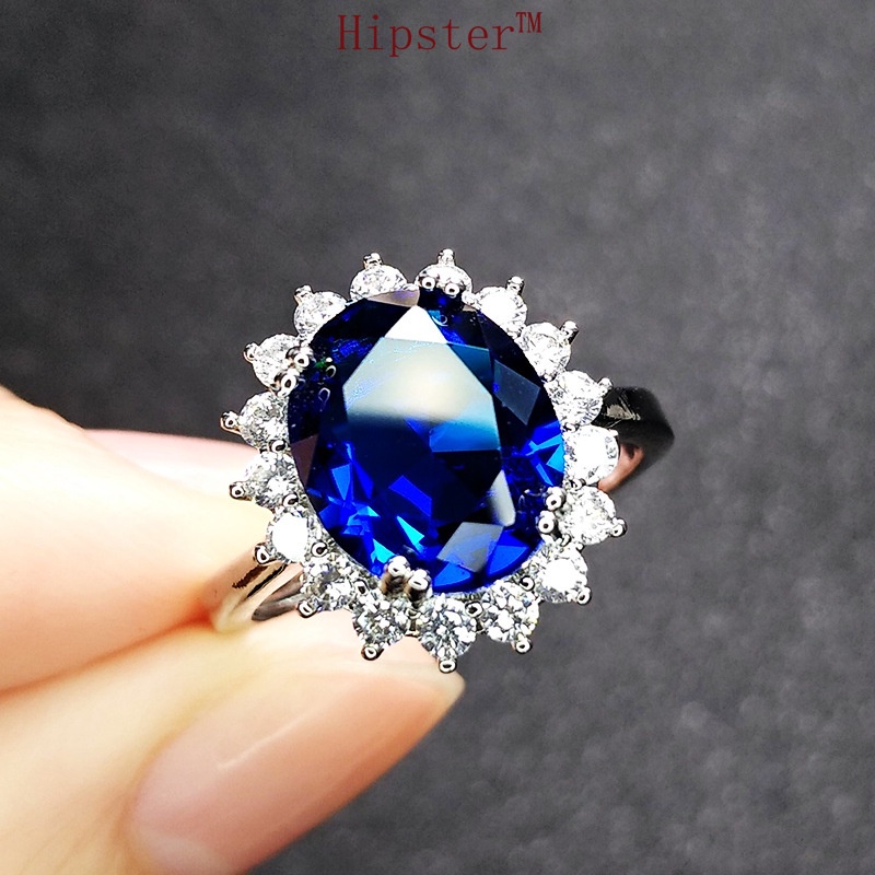 New Hot Sale Blue Crystal Jewelry Set Full Diamond SUNFLOWER Ornament Set