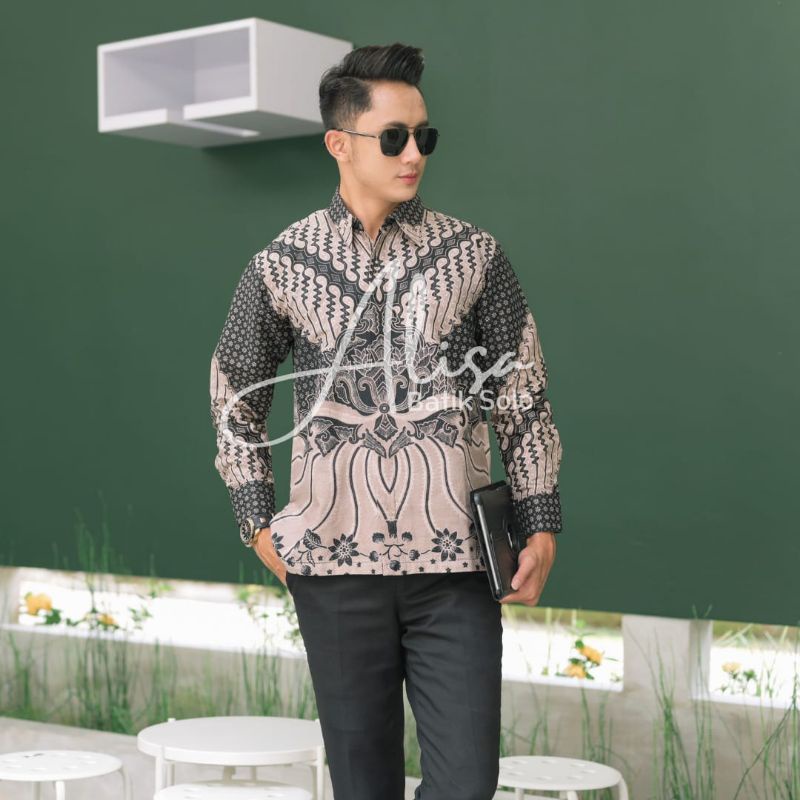KEMEJA BATIK SOLO GURDHO LASEM ALISA BATIK PRIA SIZE M L XL XXL