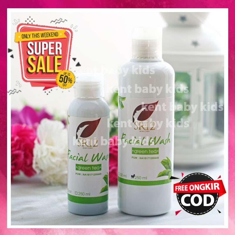 Facial Wash Greentea Sr12 Sabun Pembersih Wajah Untuk Kulit Normal Berminyak Berjerawat Kering Bpom Shopee Indonesia