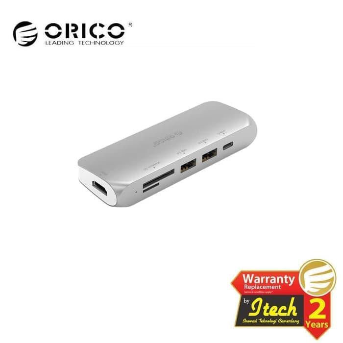 Promo ORICO CLH-W1 Type-C to USB 3.0 4K HDMI PD Charge Hub TF SD Card Read Murah