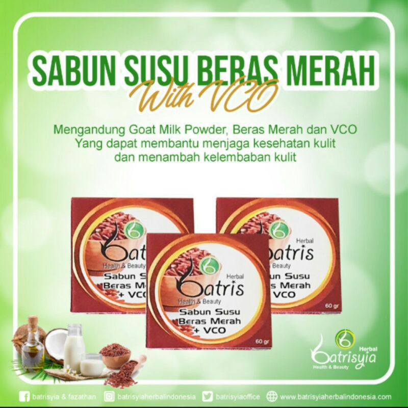 

Sabun Susu Beras Merah With VCO, Batrisyia Herbal [FREE ONGKIR_COD]