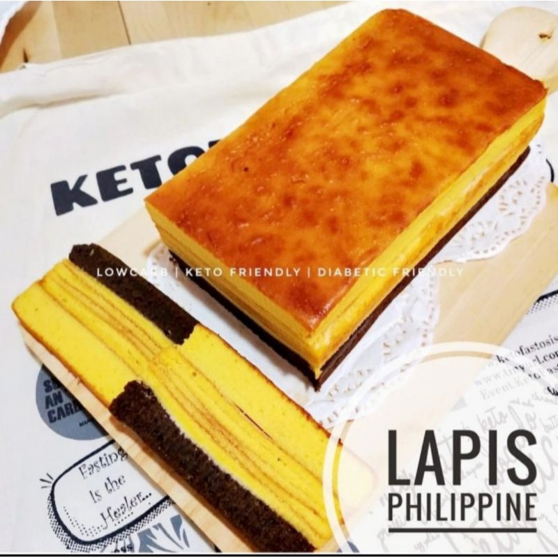 

lapis philipine premium keto 10 X 20 CM tanpa tepung rendah gula - halal