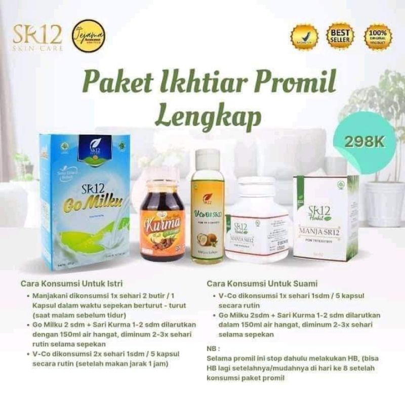 Paket Promil SR12/promil sehat/program hamil herbal/tips hamil/ikhtiar promil