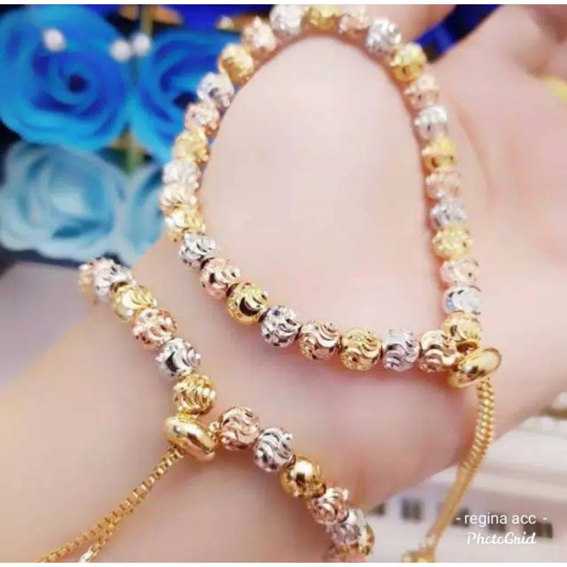 gelang serut biji lada , titanium