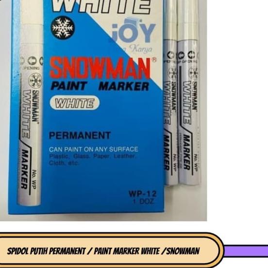 

☊ Spidol Putih Permanent / Paint Marker White /Snowman ✧