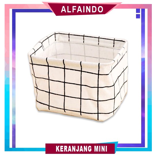 HomiHomi Keranjang Mini Tempat Penyimpanan Dekstop Storage BS002 Bisa Dicuci