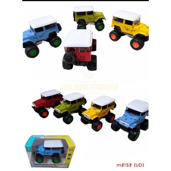 Mainan Mobil Diecast Jeep Jadul M8158