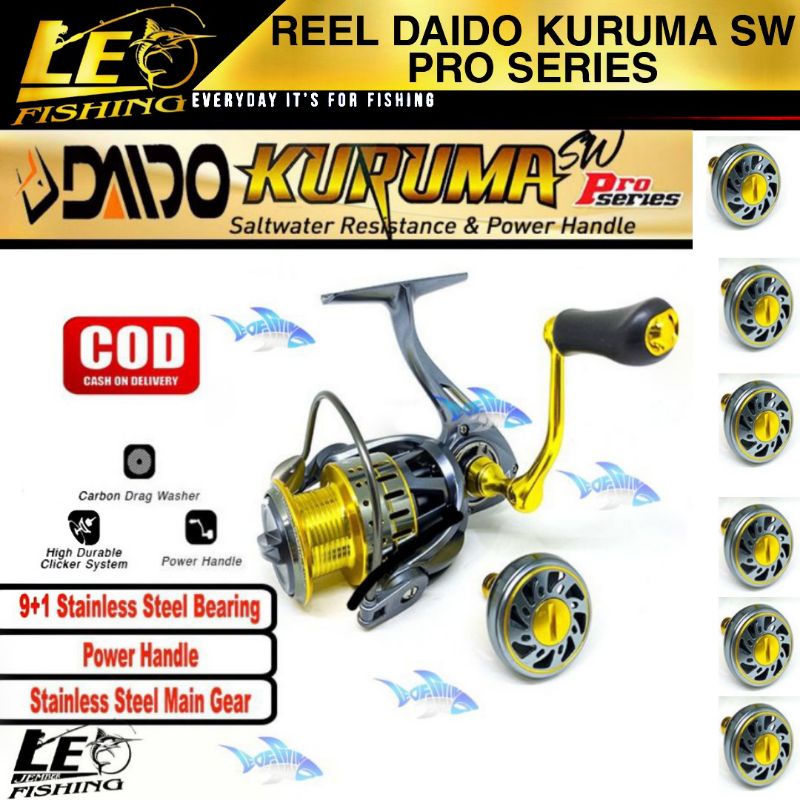 DAIDO KURUMA SW 2021 REEL PANCING  POWER HANDLE FREE KNOP SIZE 2000 3000 4000