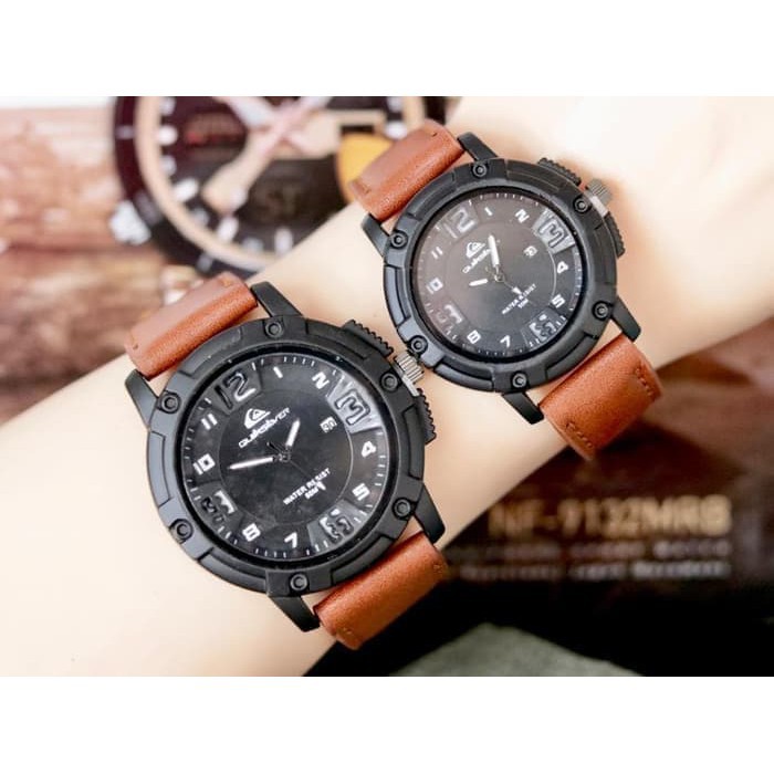 JAM TANGAN COUPLE QUICKSILVER NEW PRIA WANITA KULIT QS007