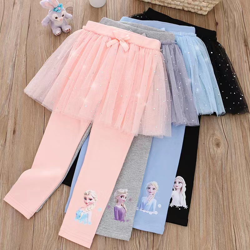 Frozen Pants Rok Tutu Celana Anak Perempuan Elsa Anna - Rok Legging Anak