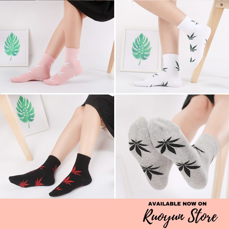 RYX - Maple Leaf Kaos Kaki Korea Fashion Casual - Ori Import