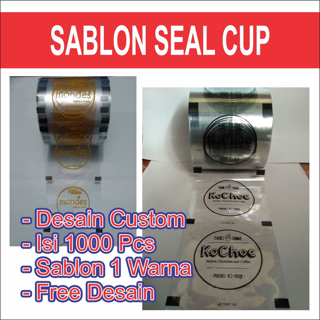 PROMO Sablon Seal CUP Plastik Lid Cup SEALER CUP SABLON CUSTUM FREE DESIGN