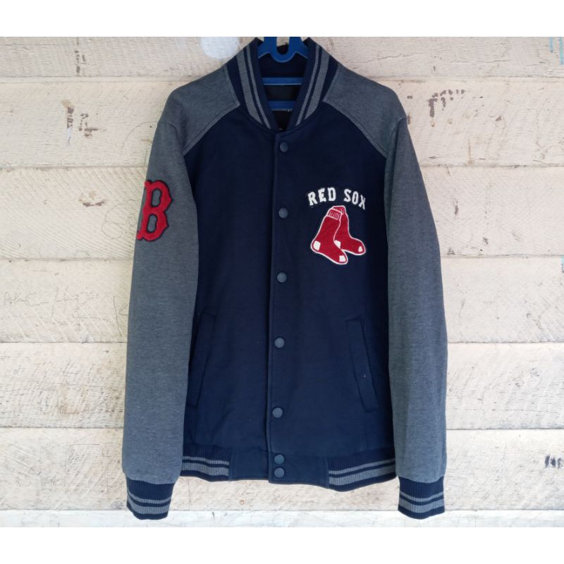 Jaket Hoodie Varsity Mlb Red Sox Second