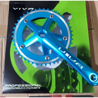 crank fixie merk viva 42t bcd 130 panjang arm 170 bahan aloy