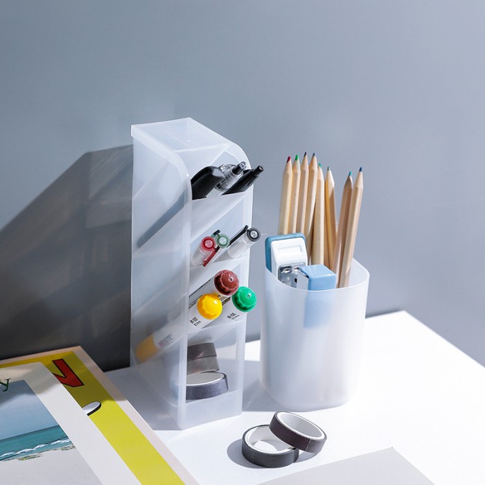 

Produk Unggulan Desk Organizer / Tempat Penyimpan Kosmetik Alat Tulis Meja Terlaris