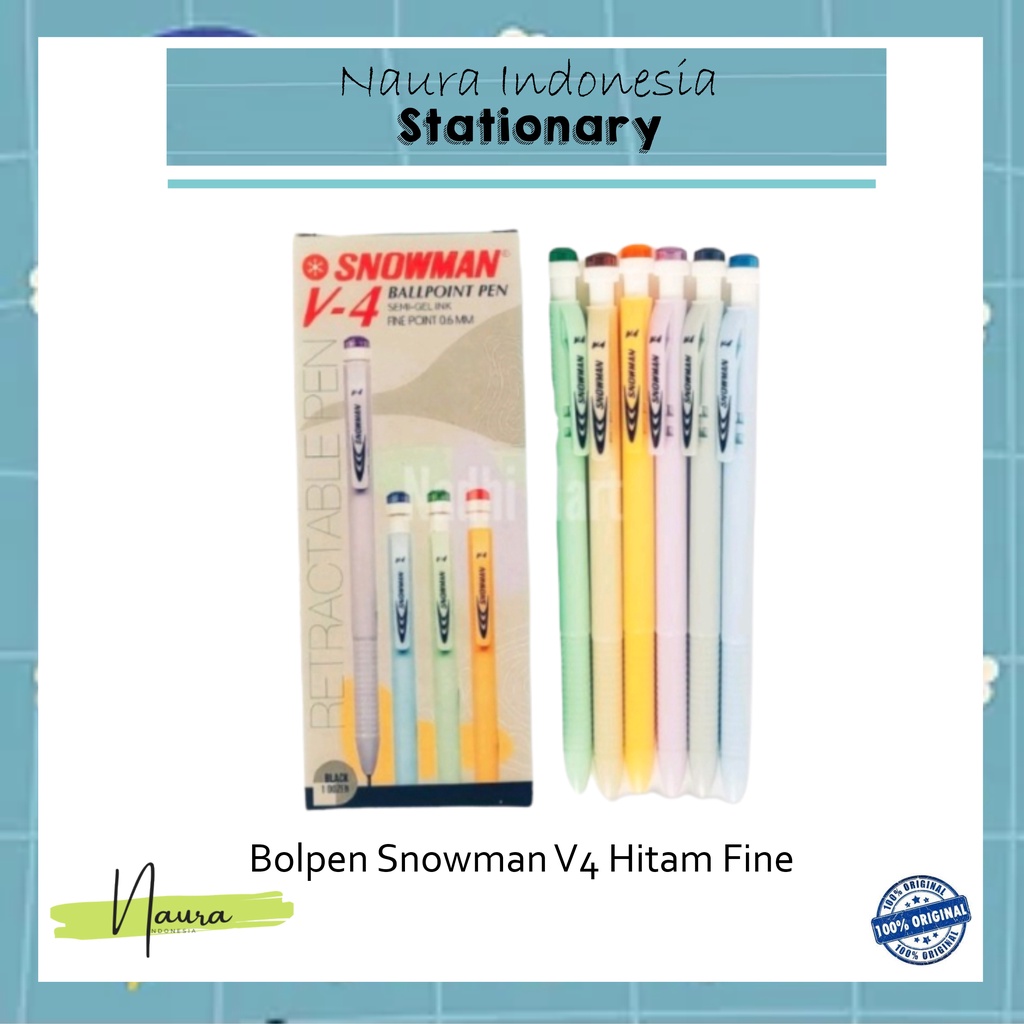 

Bolpen | Ballpoint Snowman V4 Hitam Fine 0.7 | PACK | Pulpen Snowman | Pena Snowman