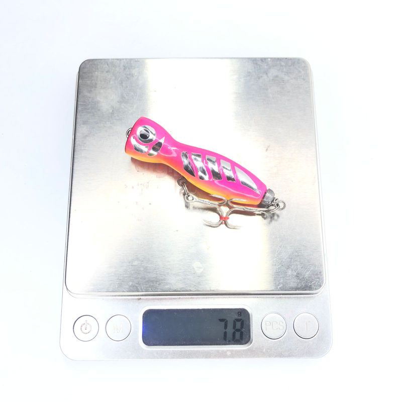 Mini Popper + Treble 3X Strong Umpan Lure 7,8 Gram