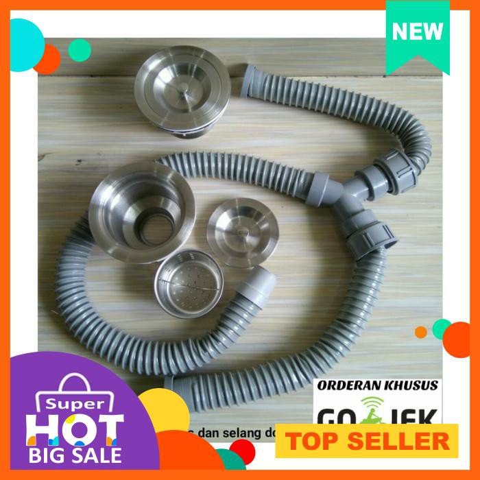 Sink Val 2 Lubang 80 X 50Cm / Kitchen Sink - Peralatan Dapur - Perlengkapan Cuci Piring