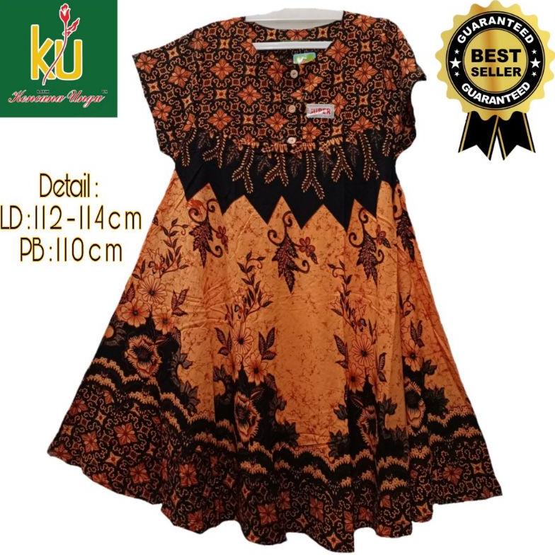 Daster Batik Kekinian Model Payung Kancing Kencana Ungu