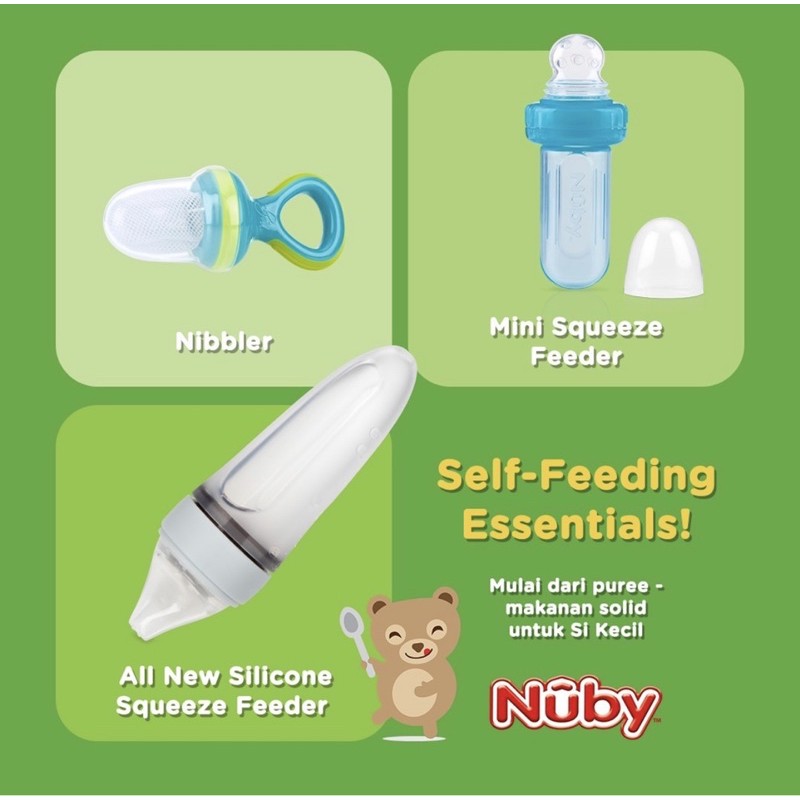 Nuby All Silicone Squeeze Feeder-sendok makan mpasi/sendok makan bayi